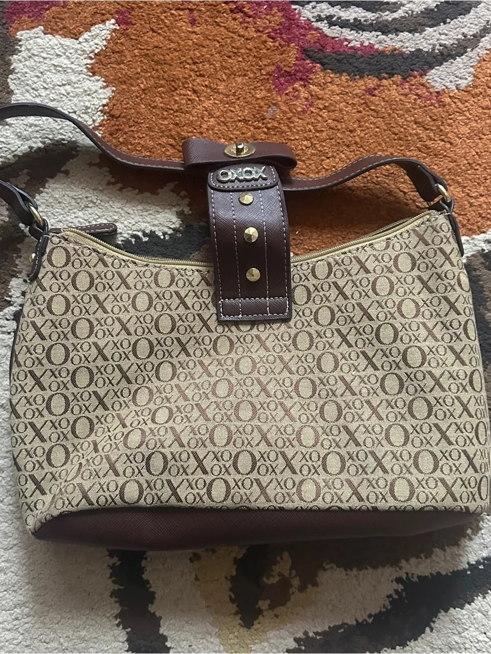 XOXO Y2K Monogram Shoulder Bag Brown